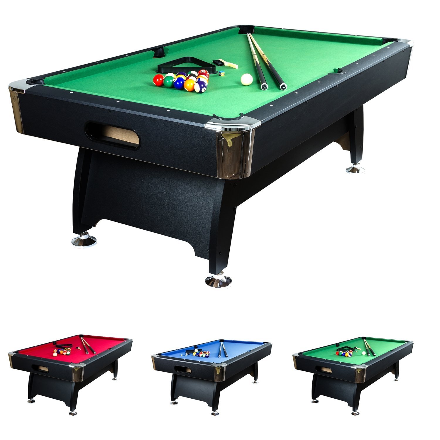 Billardtisch 8ft Premium, Korpus: Schwarz