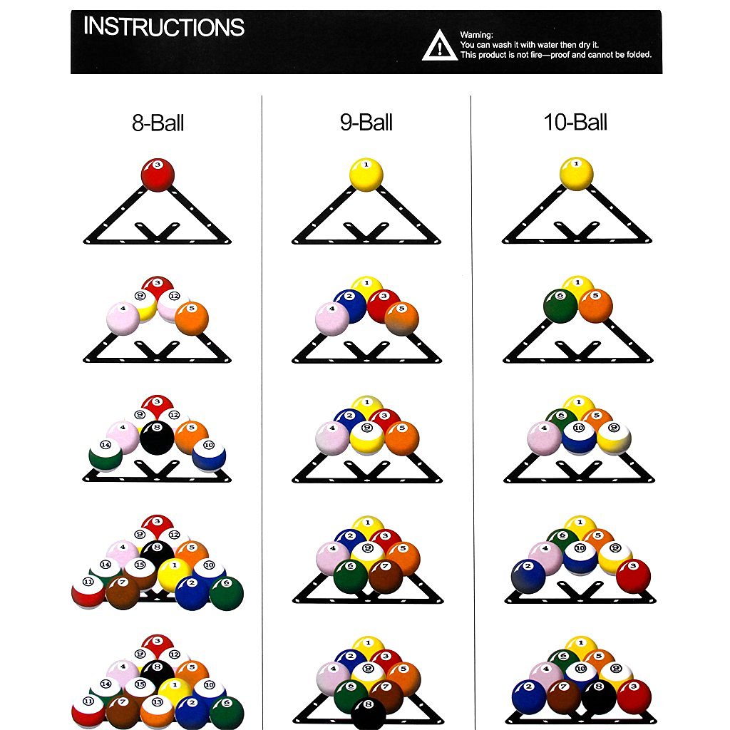 Aufbau-Folie 6 Stk. 8, 9 & 10 Ball